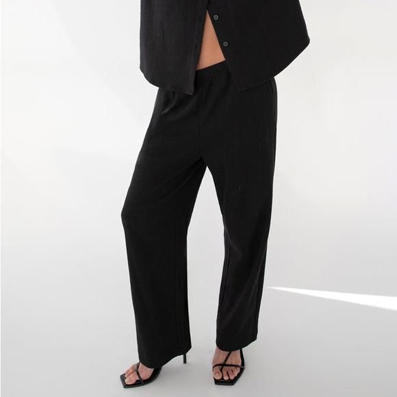 OAK + FORT Pants - Oak + Fort Black Dress Pants